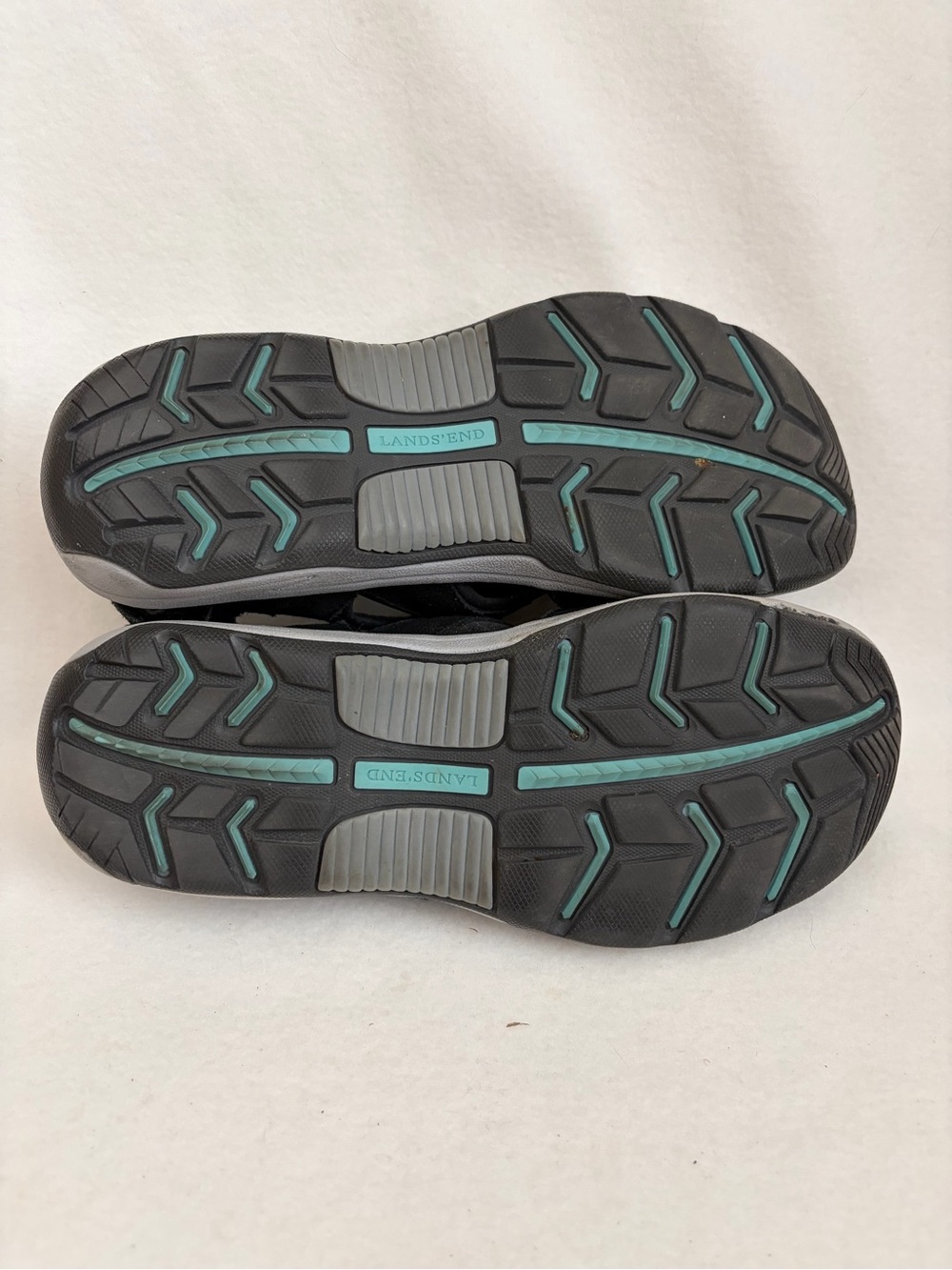 Lands' End Black and Teal Closed-Toe Sport Sandals - Picture 5 of 6